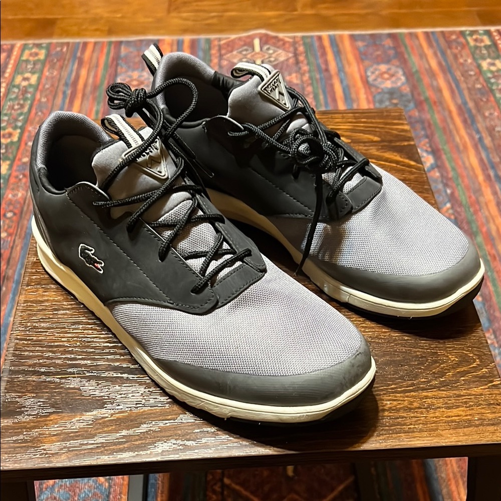 Lacoste Men's Black and Gray Sneakers